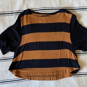 Stripped silky top